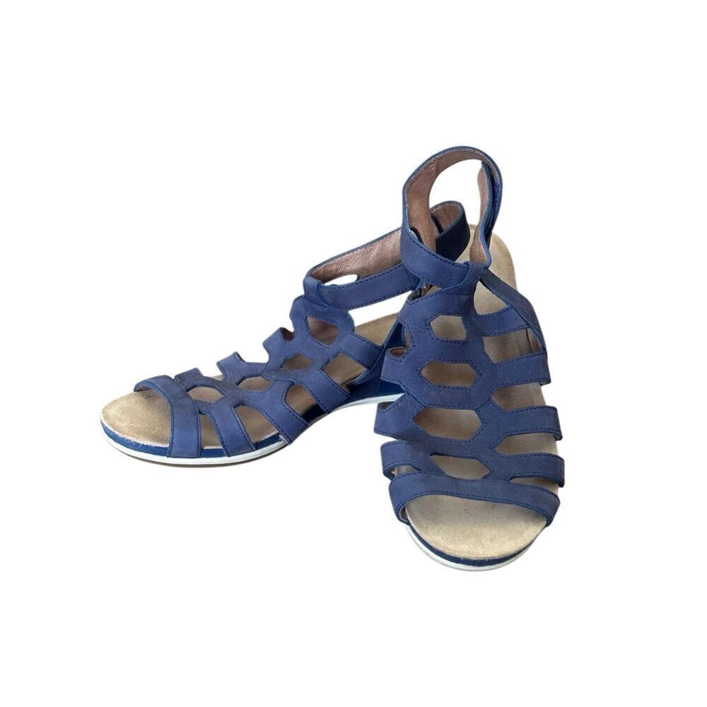 Dansko Valentina Blue Gladiator Leather Strappy Sandal Womens EU 40 US 9.5-10